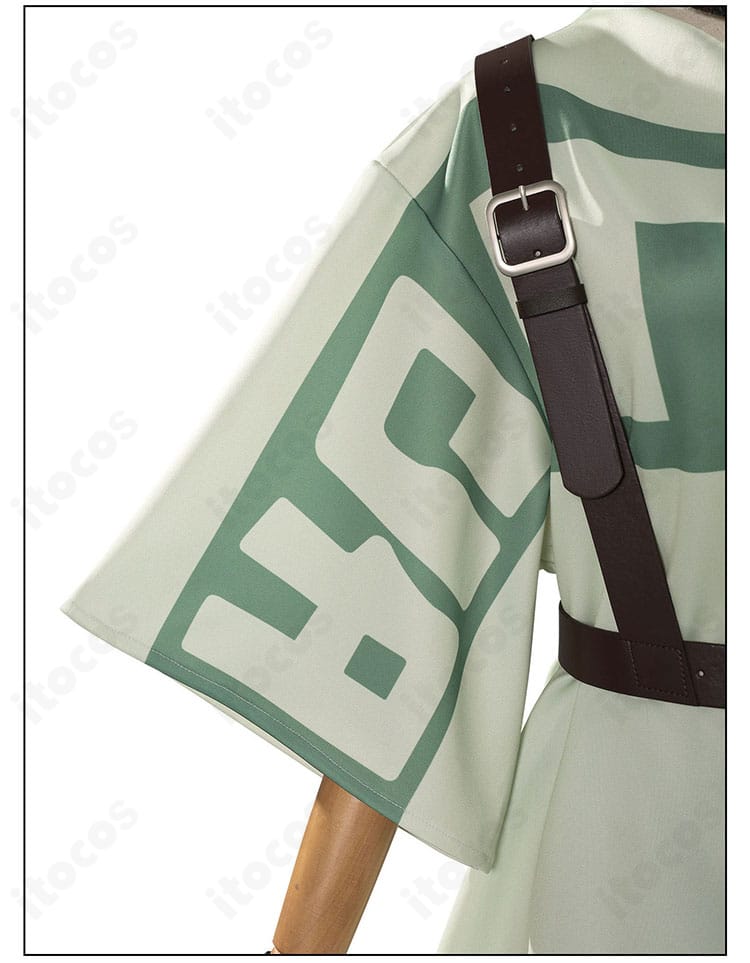 肩から袖の切り替えとライン装飾のクローズアップ。発色とステッチが確認できる