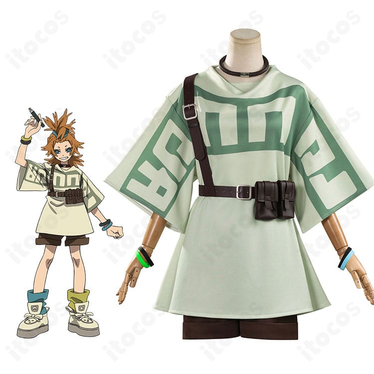 ガチアクタ レムリンのフルコーデ着用イメージ。トップスとショートパンツ、小物を合わせた全身スタイル