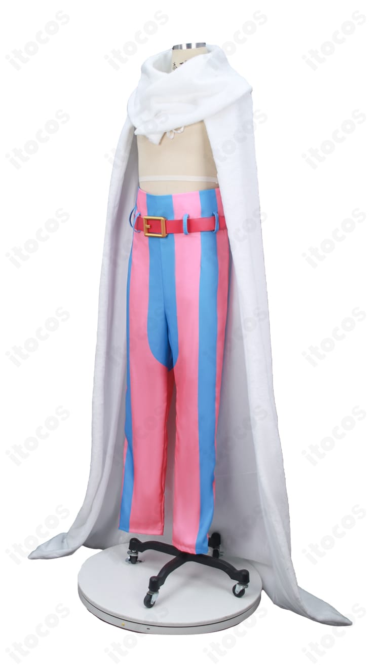 衣装左側全体ディテール(パンツラインとマント重なり)