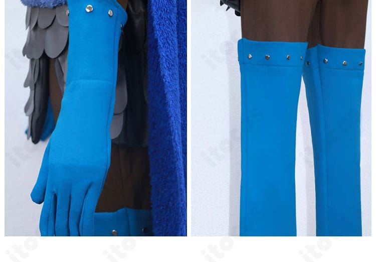 手袋とズボン装飾のコーディネート詳細