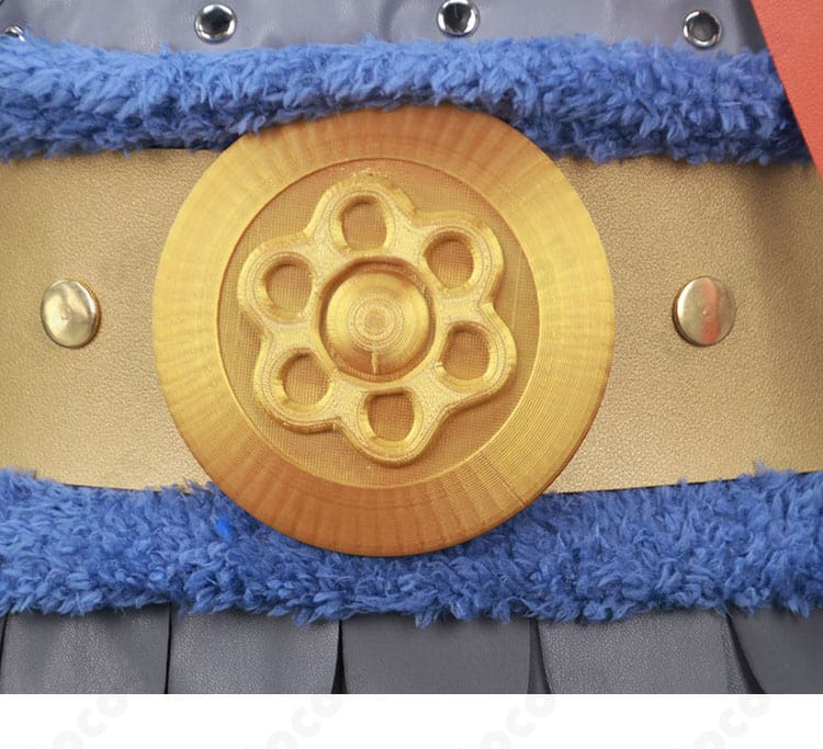 腰周りのコルセットベルトと装飾の構成アップ