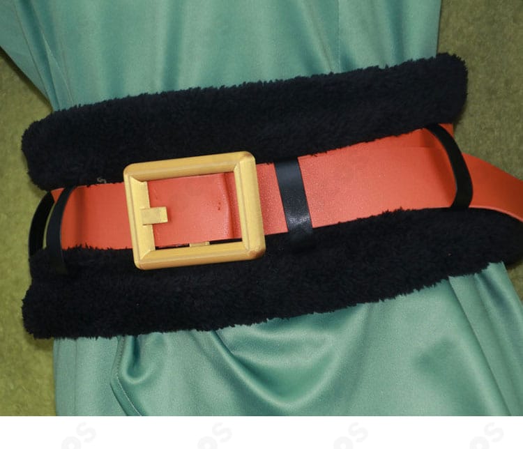 腰部装飾ディテール（装飾ベルトとコルセットベルトの重なり）