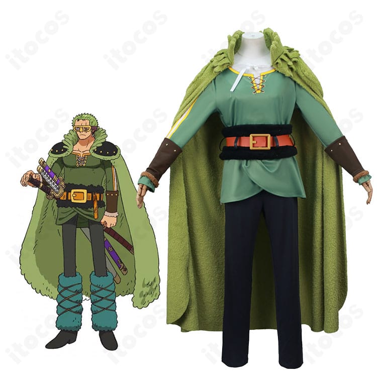 ONE PIECE ロロノア・ゾロ エルバフ編コスプレ衣装のキャラクタービジュアル風着用イメージ