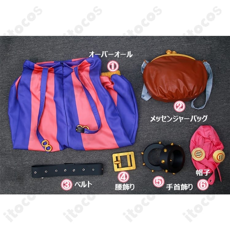 ワンピース ウソップ エルバフ新衣装 バイキング風 通気性◎の高再現コスプレ衣装 - 6枚目の画像