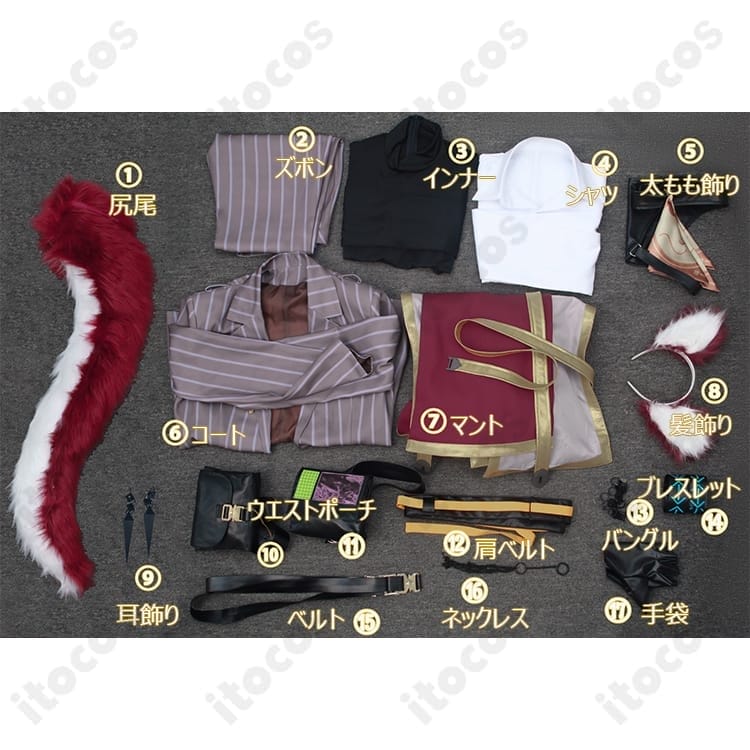 アークナイツ ベッローネ コスプレ衣装一式｜クールに映える高再現セットで撮影もイベントも快適 - 7枚目の画像