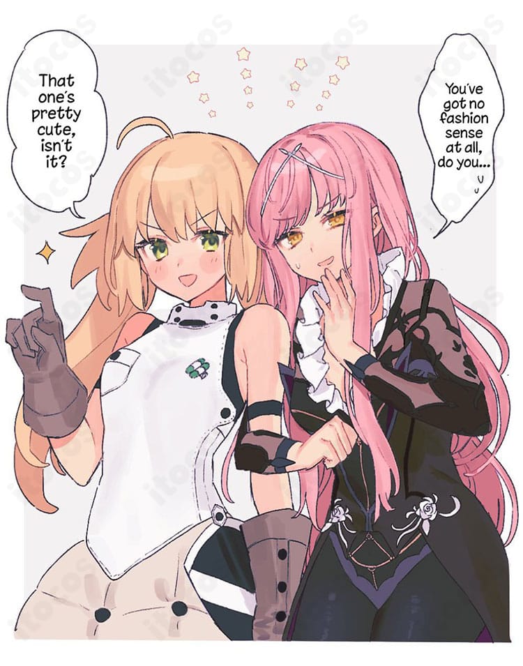 ノクナレアの上半身ディテール。襟元と装飾の質感を強調した人物イメージ。