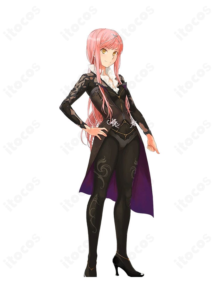 ノクナレア コスプレ衣装の正面全身イメージ。薄手生地の発色とスカートの揺れ感が分かる商品画像。