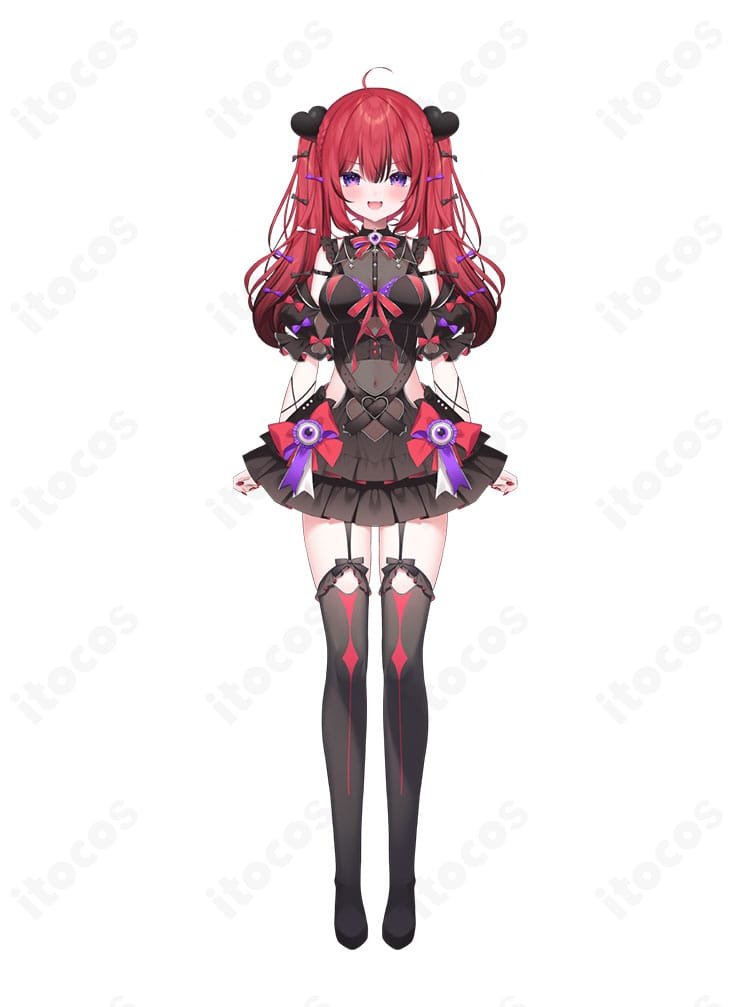 VEE 芽々守あんのイメージを再現したコスプレ衣装の全身人物イメージ