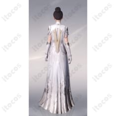 恋と深空 主人公「銀河の讃歌」コスプレ白ドレス 高再現で撮影映え、長時間も快適な薄手仕様 - 2枚目の画像（サムネイル）