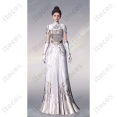 恋と深空 主人公「銀河の讃歌」コスプレ白ドレス 高再現で撮影映え、長時間も快適な薄手仕様 - 1枚目の画像（サムネイル）