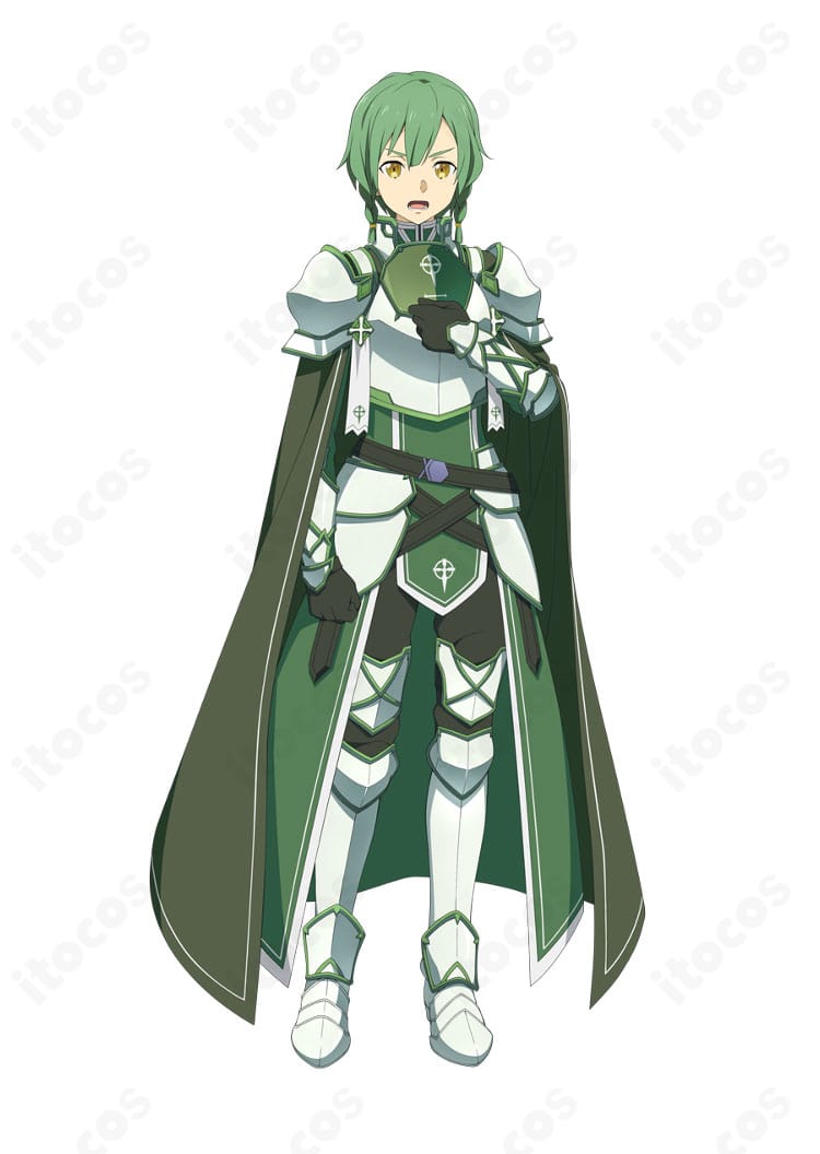 レンリ=シンセシス・トゥエニセブンの整合騎士装束一式を着用した全身イメージ。マントとアーマーの重厚感とシルエットを強調。