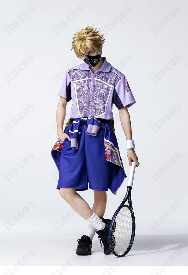 ミュージカル『新テニスの王子様』The Fifth Stage 風テニスウェア一式を着用した全身イメージ