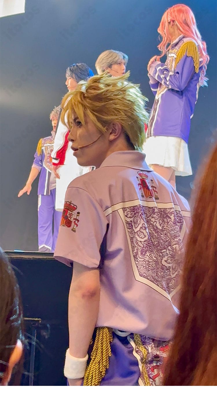 肩から袖にかけてのラインと切替え構造を示す装飾ディテール