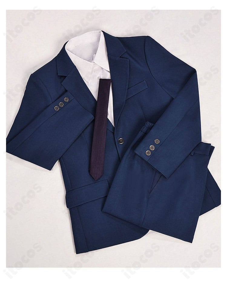 ジャケットとパンツの装飾・ステッチ・ポケット周りのディテール