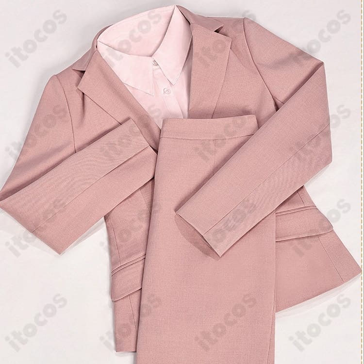 ヲタクに恋は難しい 桃瀬成海 ピンクスーツ 再現度と着心地を両立した上品コスプレ衣装 - 6枚目の画像