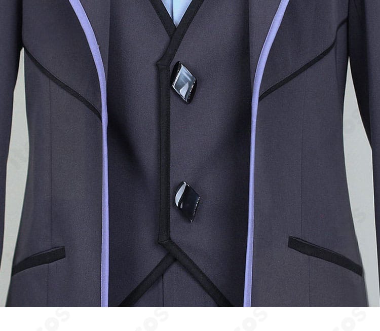 コート前立ての意匠と留め部ディテール