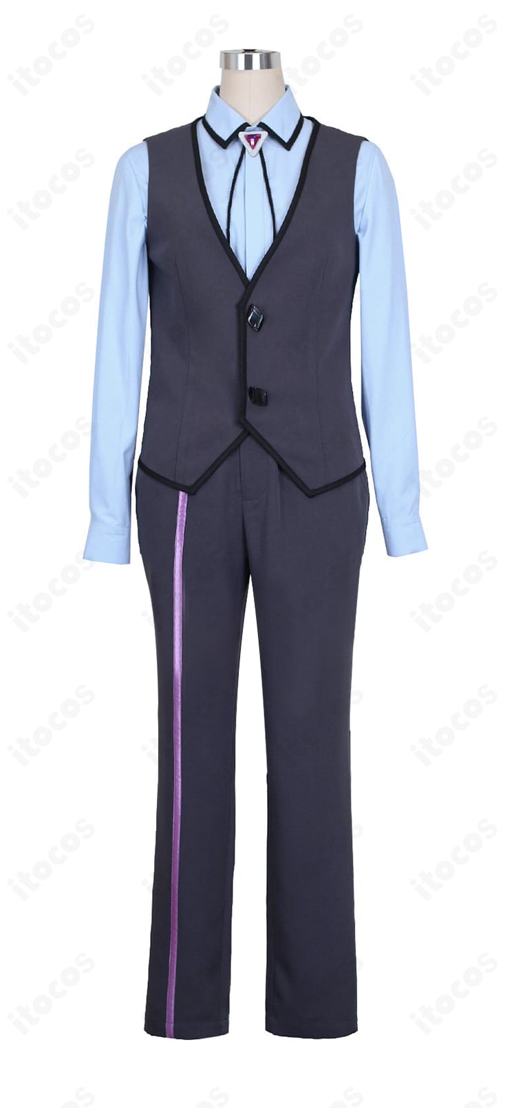 ベスト前面の装飾ディテール（打ち合わせ・意匠）