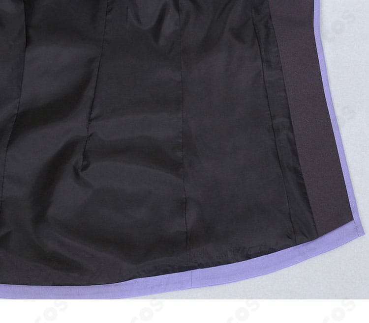 コート裏地の仕様と縫製ステッチの拡大