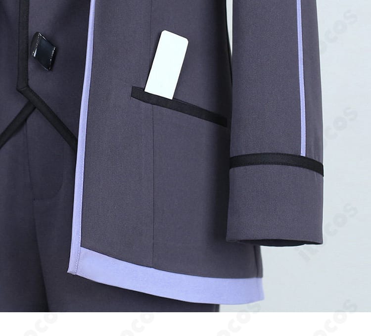 コート腰ポケットの形状と玉縁仕様