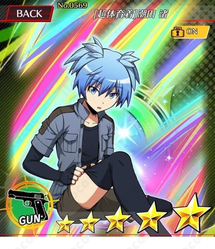 暗殺教室 茅野カエデ キャラクターイメージ参照用ビジュアル（超体育着の再現ポイント強調）