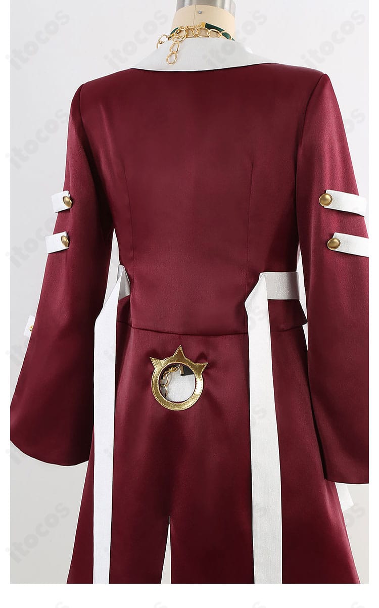 背面装飾パーツと留め具の構造が分かるディテール