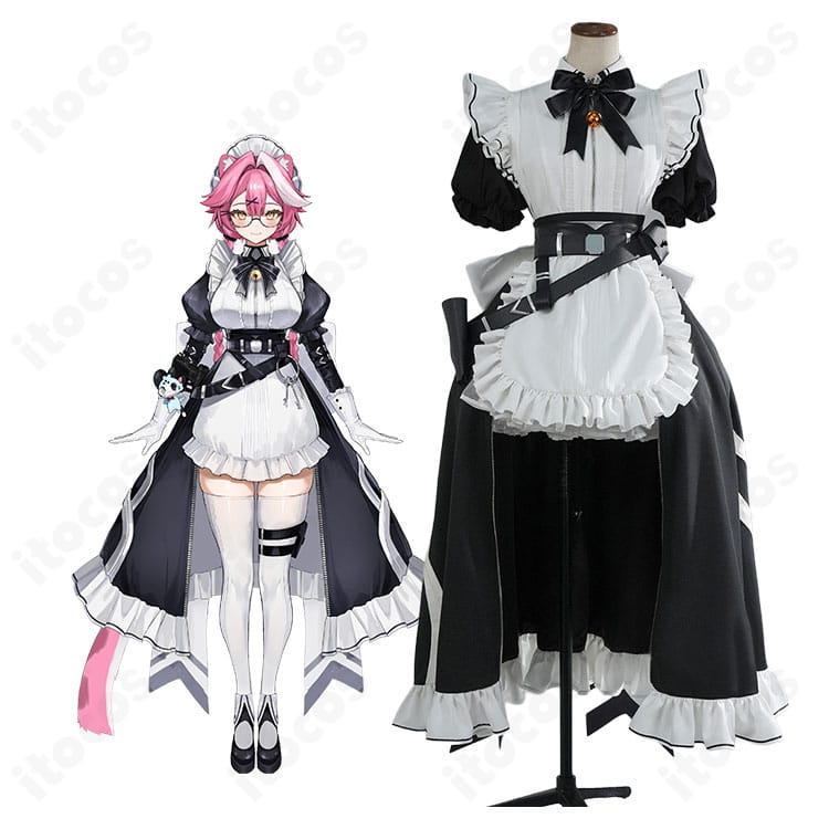ラオーラ・パンテーラのメイド服コスプレ一式を着用イメージで示したキャラクター風画像