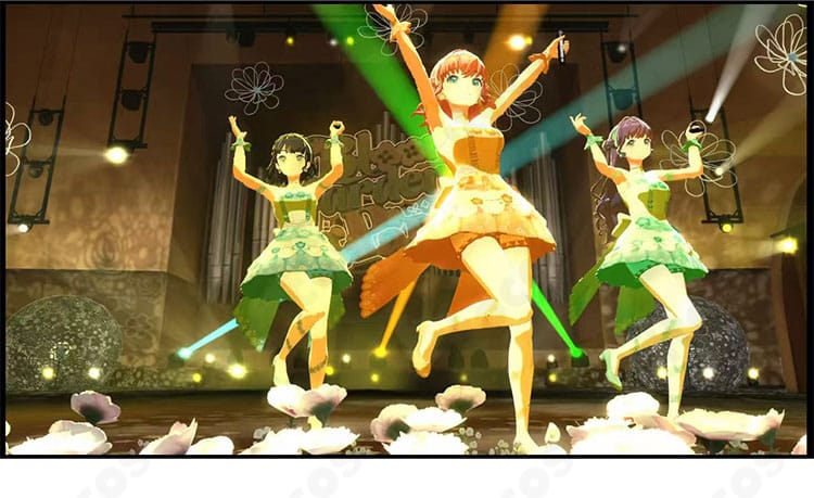 乙宗梢としての着用イメージ。ステージシーンを想定した全身コーデと発色感が伝わる写真