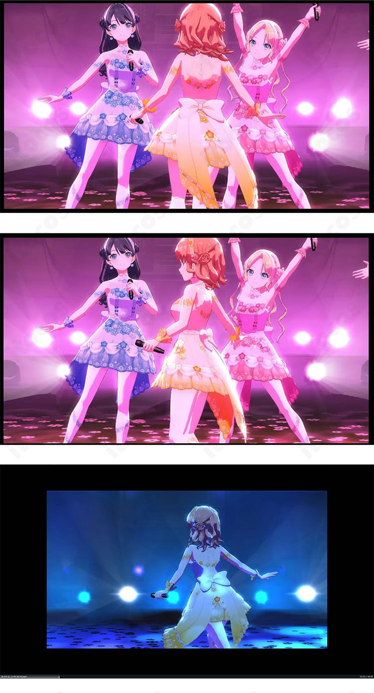 着用モデル背面全身(百生吟子 三原色コスプレ/シルエット確認用)