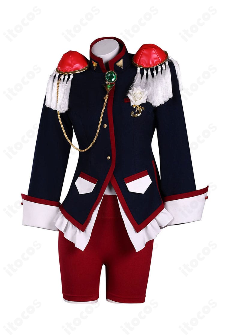 天上ウテナ 鳳学園制服コスプレのジャケット前面ディテールと配色