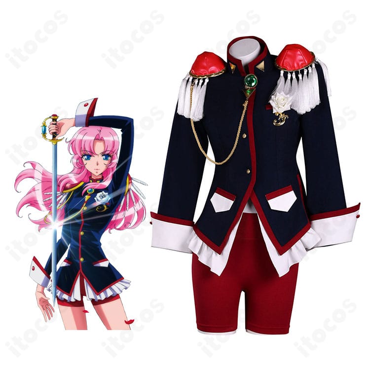 少女革命ウテナ 天上ウテナの鳳学園制服コスプレ・装飾ディテールのクローズアップ