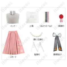 春夏秋冬代行者 春の舞 花葉雛菊の上品で華やかな和装コスプレ衣装 - 5枚目の画像（サムネイル）