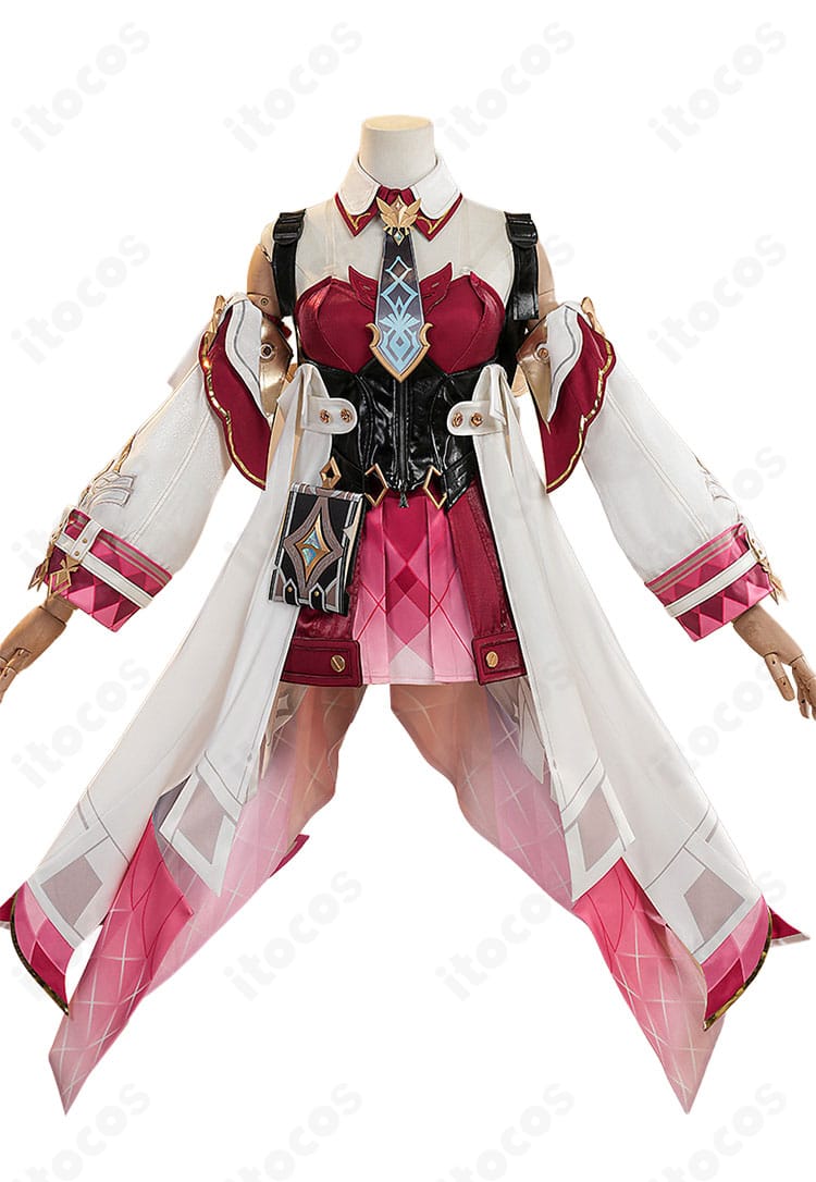 原神 リンネア コスプレ衣装の正面全体画像（上着・スカート・装飾）
