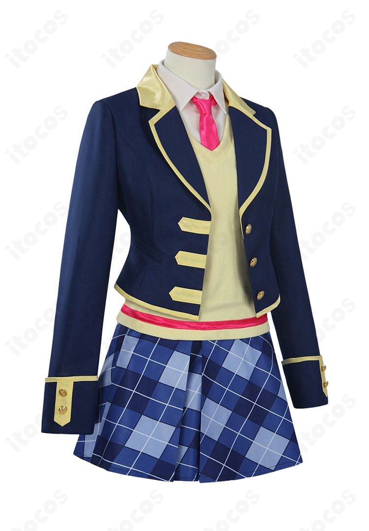 プリパラ パプリカ学園 冬制服コスプレの側面シルエットと丈感