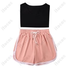 薄手で通気性◎ Tシャツ＆ショートパンツ 私服風コスプレ セット - 3枚目の画像（サムネイル）