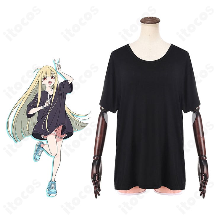 モデル着用イメージ|Tシャツ&ショートパンツの私服風コスプレ セット全身