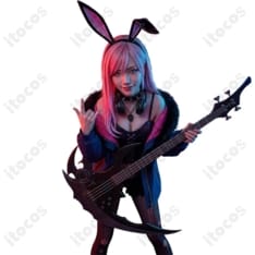 ホロライブ 森カリオペ バニー衣装｜クールでセクシー、高再現×撮影映えのコスプレセット - 2枚目の画像（サムネイル）