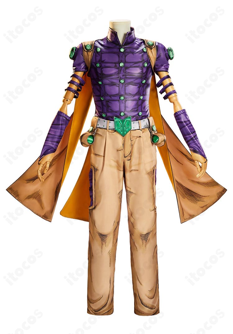 正面から見たジャイロ・ツェペリ風コスプレ衣装一式の全体像