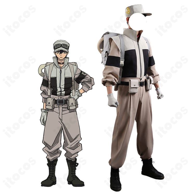 ガチアクタ 掃除屋サポーター制服 一式を着用したキャラクターイメージ