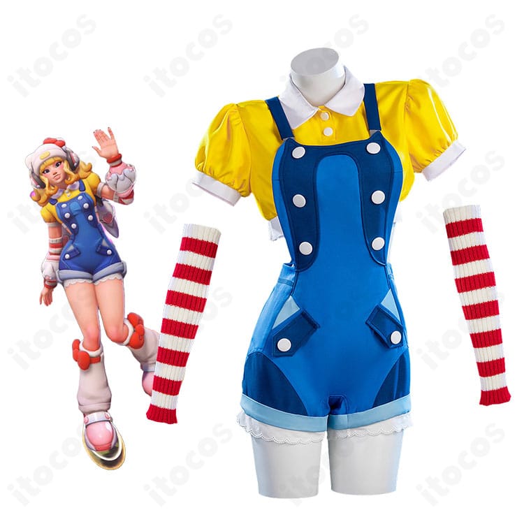 オーバーウォッチ ジュノ風 制服コスプレ一式を着用した完成イメージ