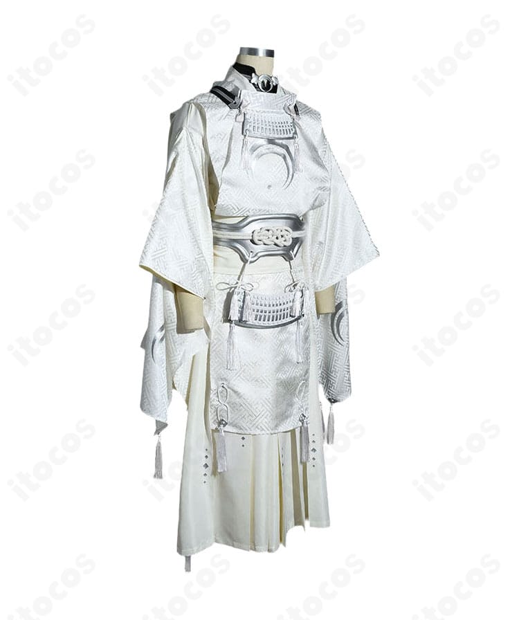 舞台『刀剣乱舞』悲伝・三日月宗近 白ver戦装束コスプレ衣装の側面シルエット