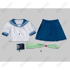 正反対な君と僕 鈴木みゆ 夏セーラー服コスプレ 快適通気で高再現、イベント＆撮影に最適 - 5枚目の画像（サムネイル）