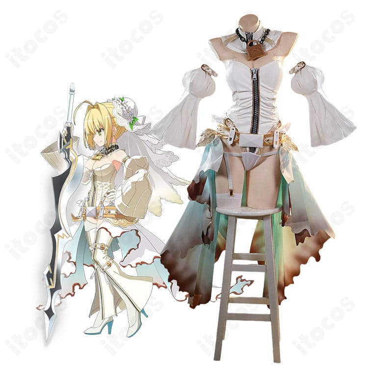 ネロ・クラウディウス〔ブライド〕第2再臨コスプレ一式のキャラクター着用イメージ