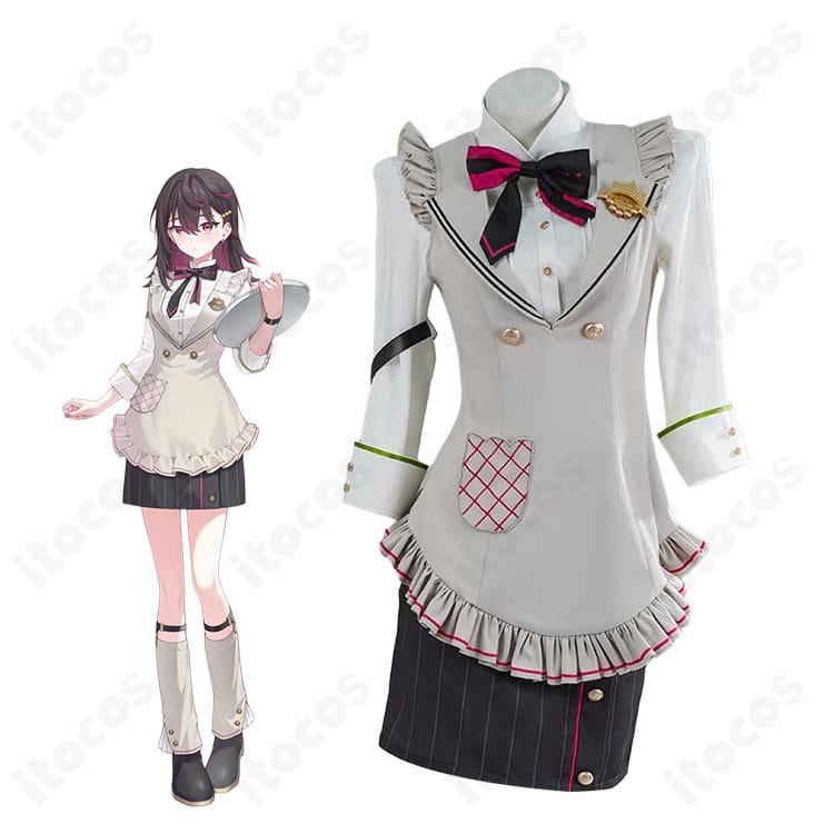 酒寄颯馬の喫茶店制服コスプレをモデルが着用した正面イメージ