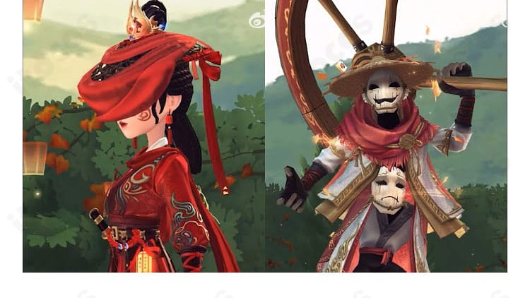 第五人格 破輪『破陣子』コスチューム正面のフルショット、造形とバランスの確認用