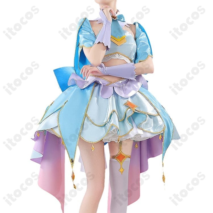 魔法少女風コスプレ衣装フルセット｜通気性良好で映えるハリ感、撮影・イベントに最適 - 2枚目の画像