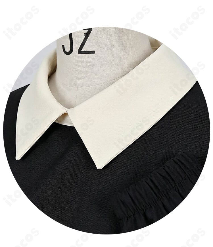 先斗寧 新衣装のトップス襟元と装飾アップ。上品な配色とステッチが分かるディテール