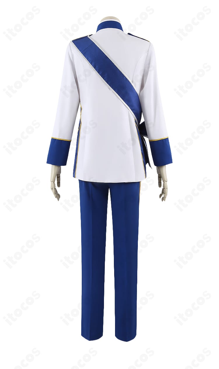 RSA制服コスプレ衣装の背面シルエット(センターベントと肩のライン)