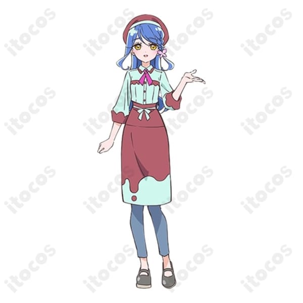 名探偵プリキュア! 帆羽くれあ 通常服 衣装セット 薄手で快適、上品シルエットで撮影映え