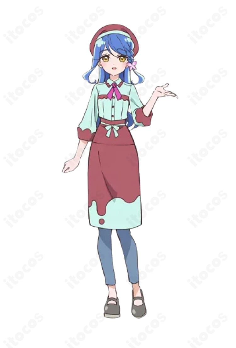 帆羽くれあ 通常服のフルコーデ着用イメージ（名探偵プリキュア!／ベレー帽とリボンがポイント）
