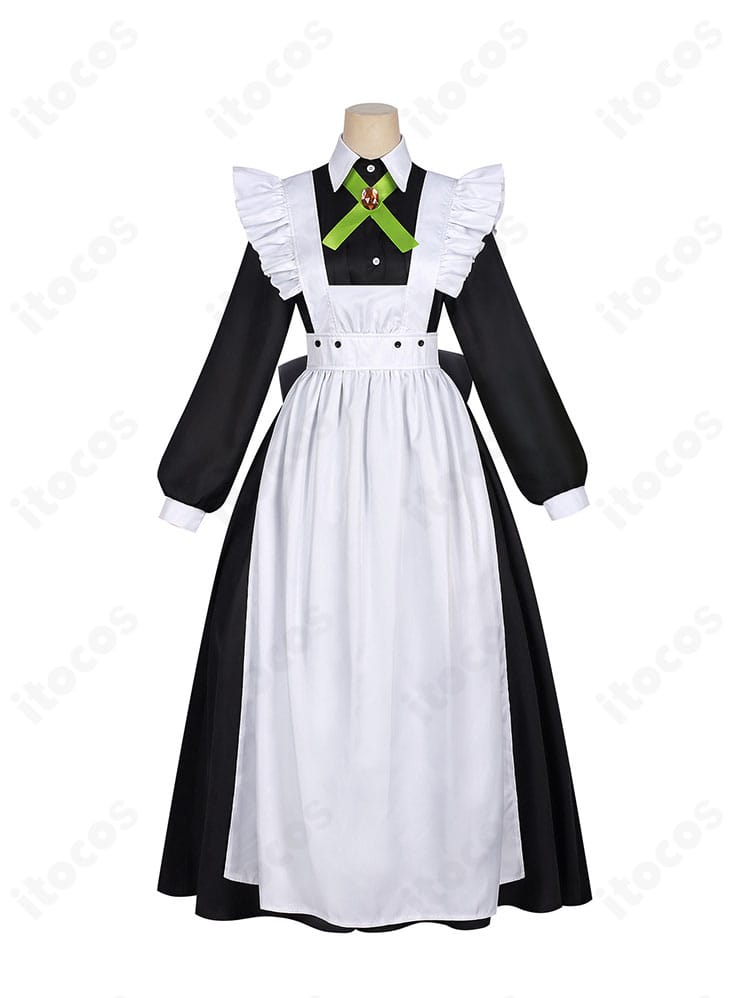 ITOCOSメイド服のワンピースとエプロンの正面ディスプレイ
